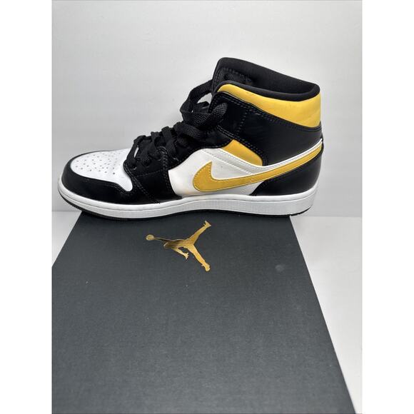 Nike Air Jordan 1 Mid White Pollen Black 554724-177 Men\'s Size 9 main image 12